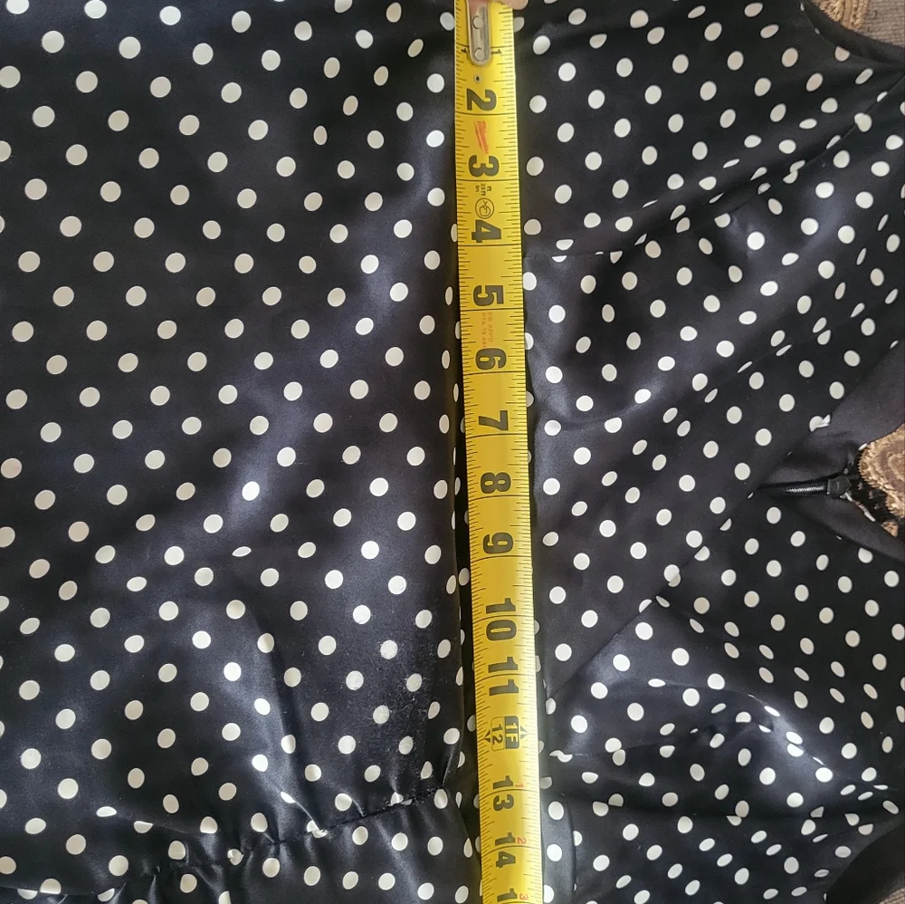 Donna Ricco polka dot Navy dress. Fabulous condition